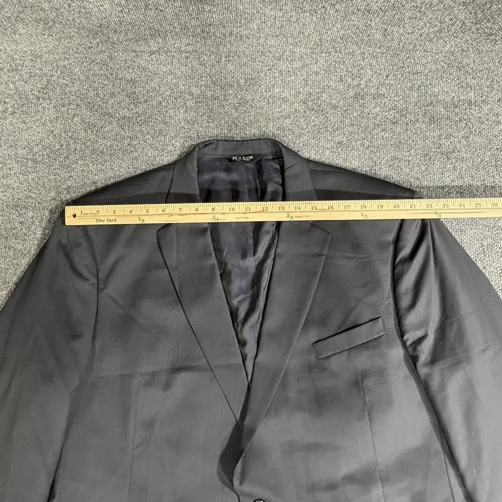 Jos A Bank Blazer Mens 50L Blue Wool Traveler's Collection Two Button Coat